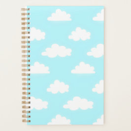 Planejador de Caderno com Impressão de Céu Azul Bo
