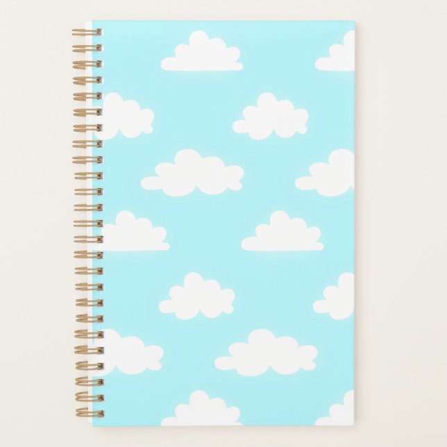 Planejador de Caderno com Impressão de Céu Azul Bo (Frente)