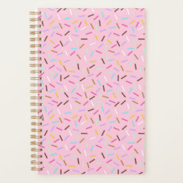 Planejador de Caderno de Confeitos de Donut Rosa A