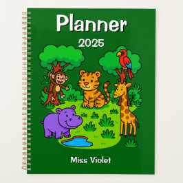 Planejador de Caderno Tema Selva - Professor de Pr
