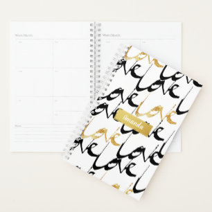 Planejador de Calendário de Padrão de LOVE Doura