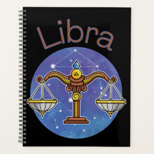 Planejador de Calendário de Símbolos Libra Zodiac