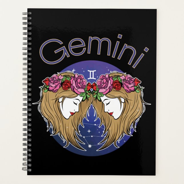 Planejador de Calendário de Sinais Zodiac Gemini (Frente)