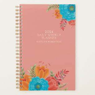 Planejador de Calendário Retro-Feminino Desatualiz