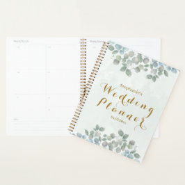 Planejador de casamento aquarela eucalipto com esc