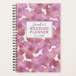 Planejador de Casamento Boho Rosa e Vermelho com P