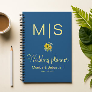 Planejador de casamento Classic Blue Sunflower