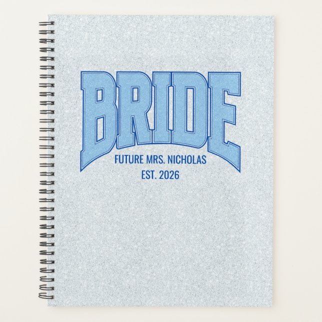 Planejador de Casamento com Brilho Falso NOIVA Org (Frente)