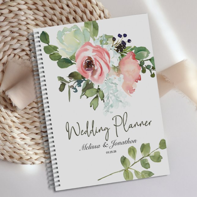 Planejador de Casamento Floral Ovos e Bege (Criador carregado)