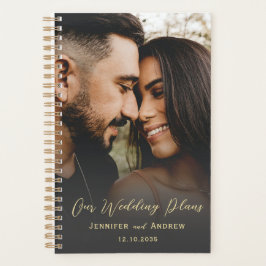 Planejador de Casamento Moderno com Foto e Caligra