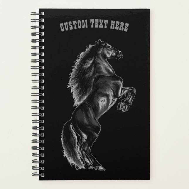 Planejador de Cavalos em Direita - Texto e Cores P (Frente)
