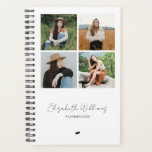 Planejador de Colagem de Fotos Personalizado Moder<br><div class="desc">Design moderno e elegante imprimiu Personalizado 4 Photo Collage Name Planner que pode ser personalizado com seu texto. Clique no botão "Personalizar" e use nossa ferramenta design para modificar este modelo. Veja a Design de Arte Gráfica para outros produtos que combinam com este design!</div>