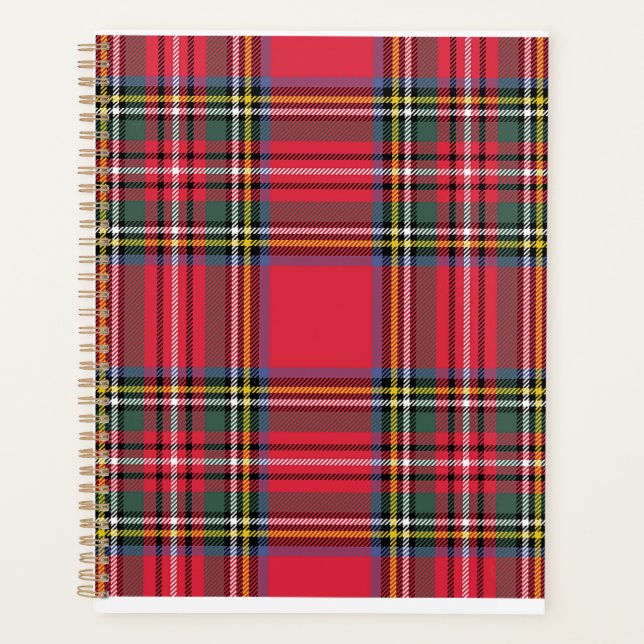 Planejador de Compromissos Xadrez Vermelho (Frente)