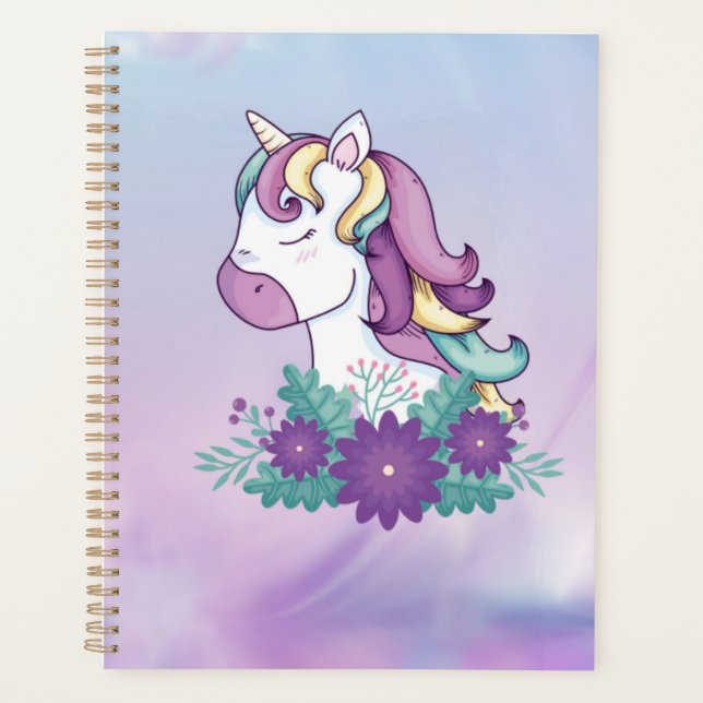 Planejador de Crianças Roxo do Unicorn (Frente)