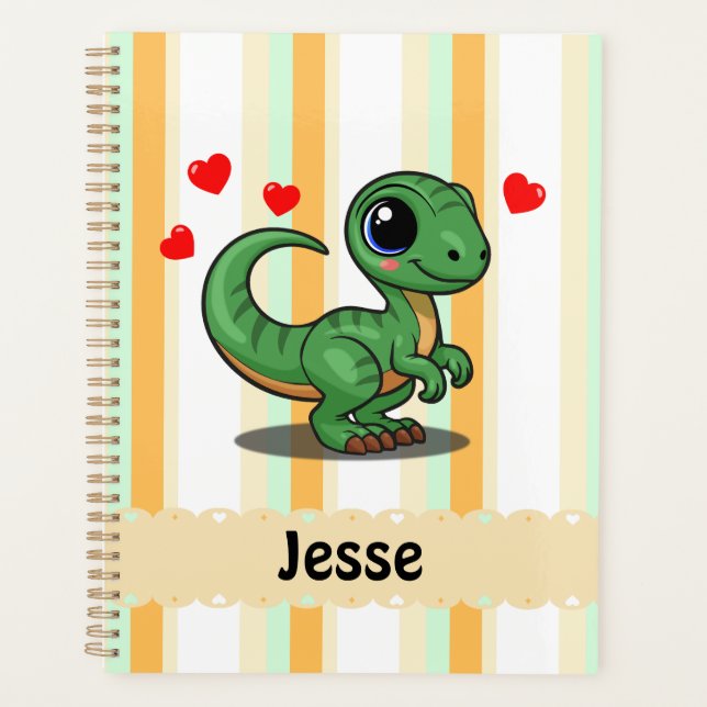Planejador de Dinossauro Velociraptor Personalizad (Frente)