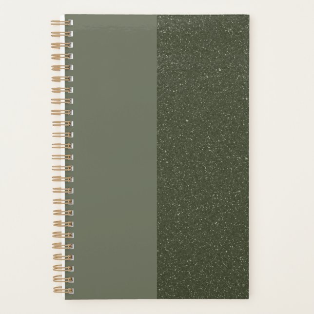 Planejador de Divisão Verde de Moss Personalizável (Frente)