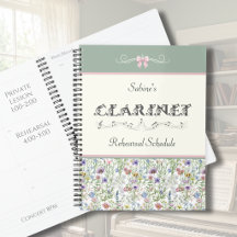 Planejador de Ensaios de Clarinete de Flores Silve