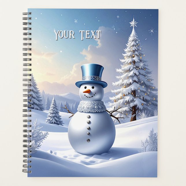 Planejador de Férias de Natal do Boneco de Neve de (Frente)