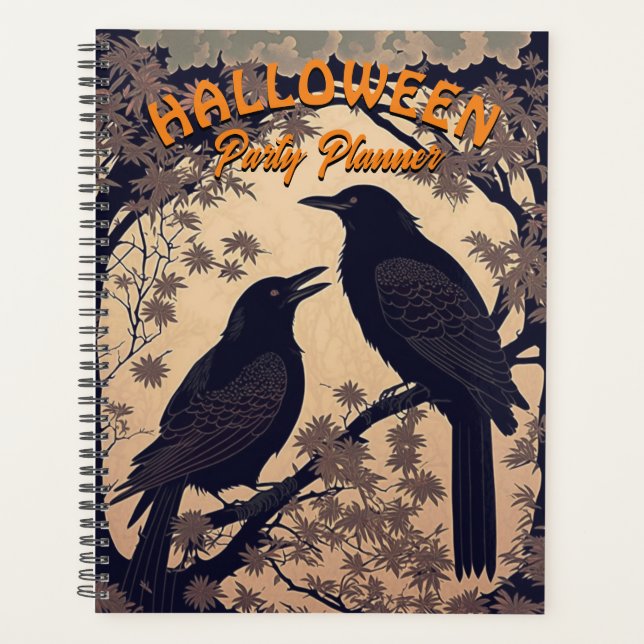 Planejador de Festas de Halloween do Casal Crow (Frente)