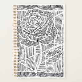 Planejador de Flor Espiral de Arte Geométrica