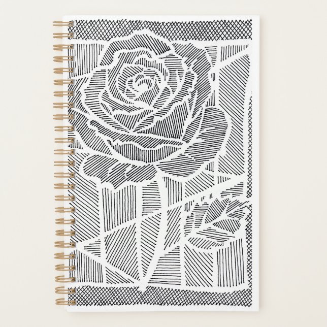 Planejador de Flor Espiral de Arte Geométrica (Frente)