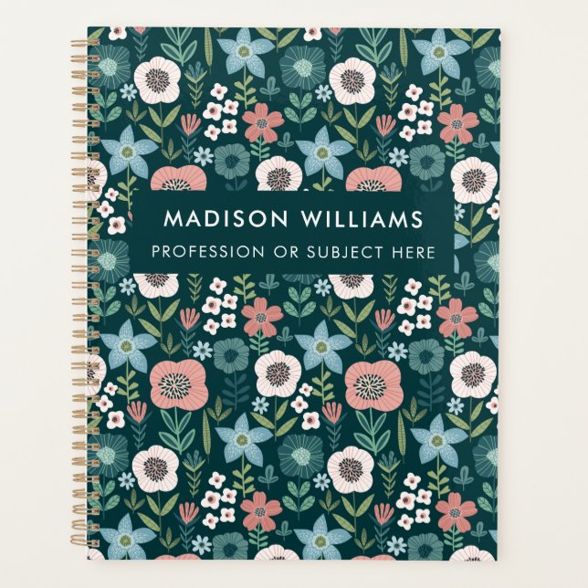 Planejador de Flores Modernas Mínimas (Frente)