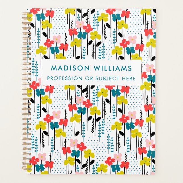 Planejador de Flores Modernas Mínimas (Frente)