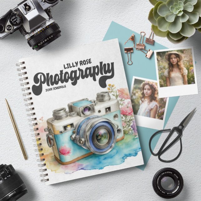 Planejador de Fotógrafo Personalizado Câmera Retro (Criador carregado)