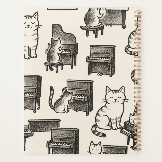 Planejador de Gato no Piano (Verso)