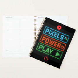 Planejador de Jogos Pixels Power Play – Game On!
