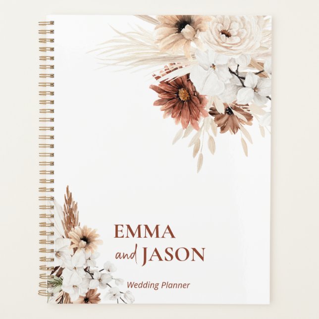 Planejador de Lista de Verificação Boho Wedding (Frente)