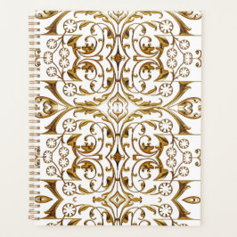 Planejador de luxo branco e Dourado
