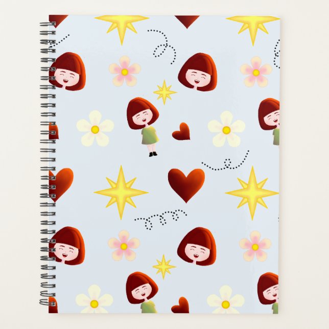 Planejador de Menina Floral Fofo (Frente)