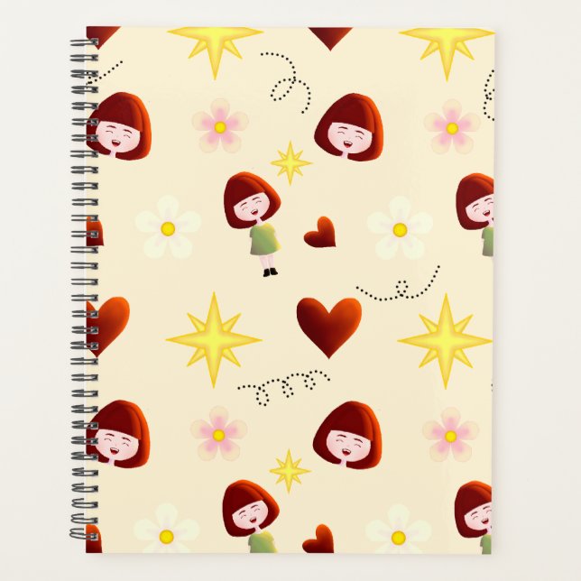 Planejador de Menina Floral Fofo (Frente)
