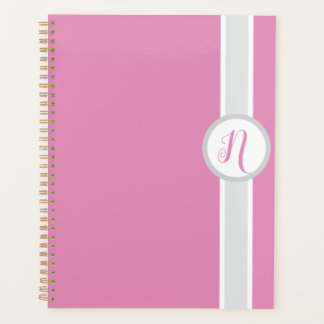 Planejador de Monograma Rosa Bonito