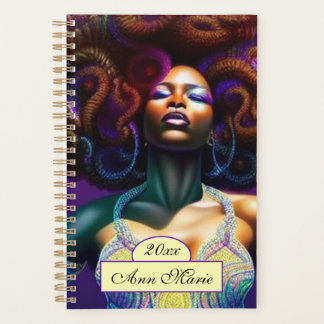 Planejador de Mulher Negra de Luxo Personalizada