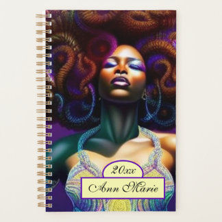 Planejador de Mulher Negra de Luxo Personalizada