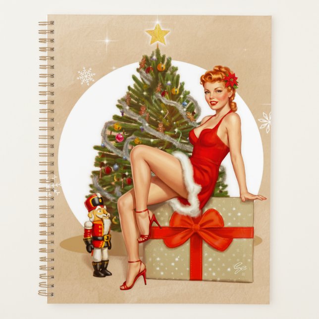 Planejador de Natal retrô Nutcracker Sweet Pinup (Frente)