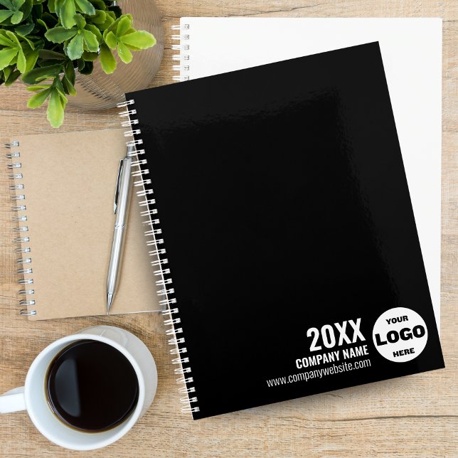 Planejador de negócios de logotipo personalizado 2 (Custom Logo Business Planner 2026 – Black & White)
