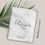 Planejador de Negócios Moderno Marble<br><div class="desc">Design moderno minimalista com fundo de mármore para seu design personalizado planejador. Você pode personalizar este planejador,  apenas selecione o botão ''Personalizar''.</div>