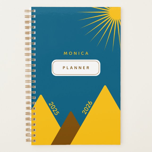 Planejador de Nome Personalizado e Ano (Frente)