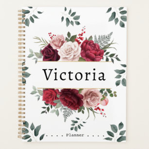 Planejador de Nomes Personalizados Floral de Aquar