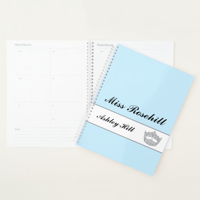 Planejador de Notebook Coroa Pageante Personalizad (Exibição)