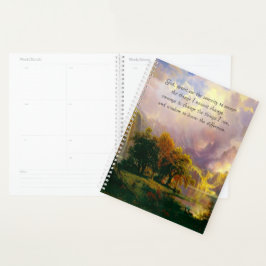 Planejador de oração de serenidade das montanhas r