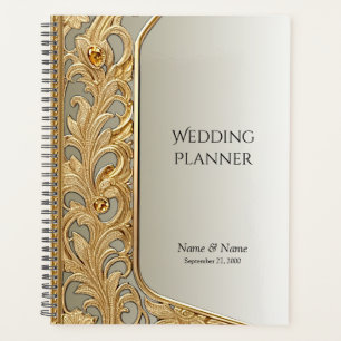 Planejador de Ornamentados Dourado moderno