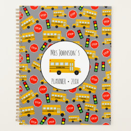 Planejador de Parada de Ônibus Escolar Amarelo