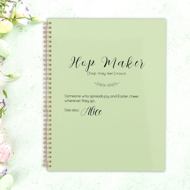 Planejador de Páscoas do "Salto Maker" do Verde li (Personalized Lime Green "Hop Maker" Easter Planner)