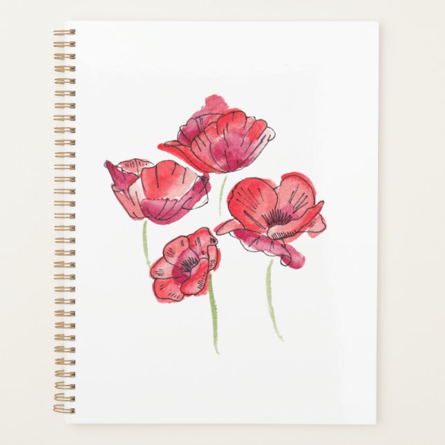 Planejador de Poppies Vermelhos (Frente)