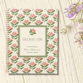 Planejador de Professor Floral Personalizado