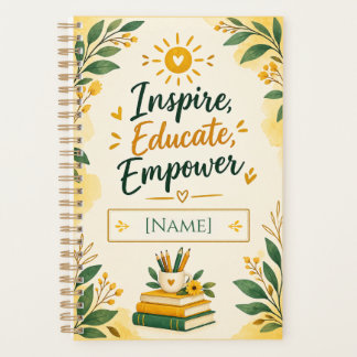 Planejador de Professor Personalizado Inspirador |